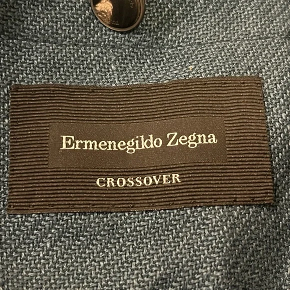 Ermenegildo Zegna Blue Wool/Silk/Linen Sport Coat Jacket 42R Italy Crossover EUC